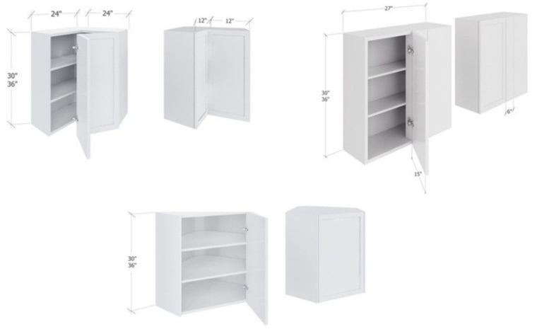 Armoire murale de coin